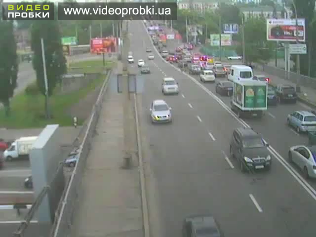 Пробка на Воздухофлотском мосту из-за ДТП